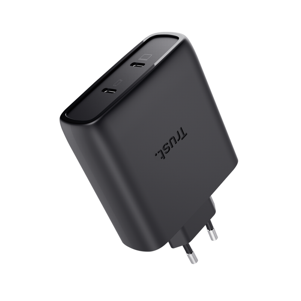 100W Trust Maxo 2x USB-C PPS PD hleðslutæki með USB-C kapli, svartur - image 4 [c15a63ab78]