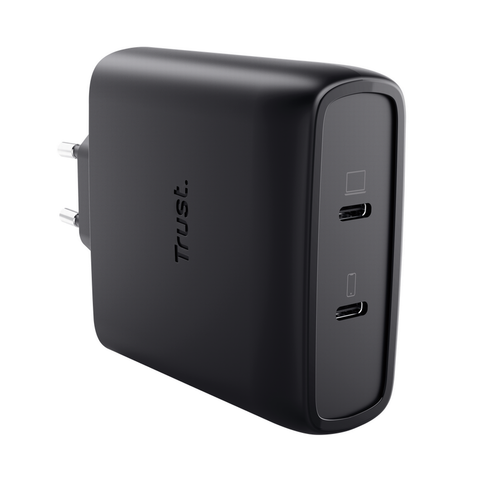 100W Trust Maxo 2x USB-C PPS PD hleðslutæki með USB-C kapli, svartur - image 6 [99d09337f0]