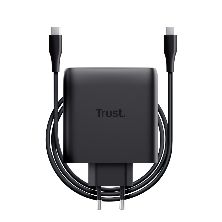 100W Trust Maxo 2x USB-C PPS PD hleðslutæki með USB-C kapli, svartur - image 9 [b1c74b4ebb]