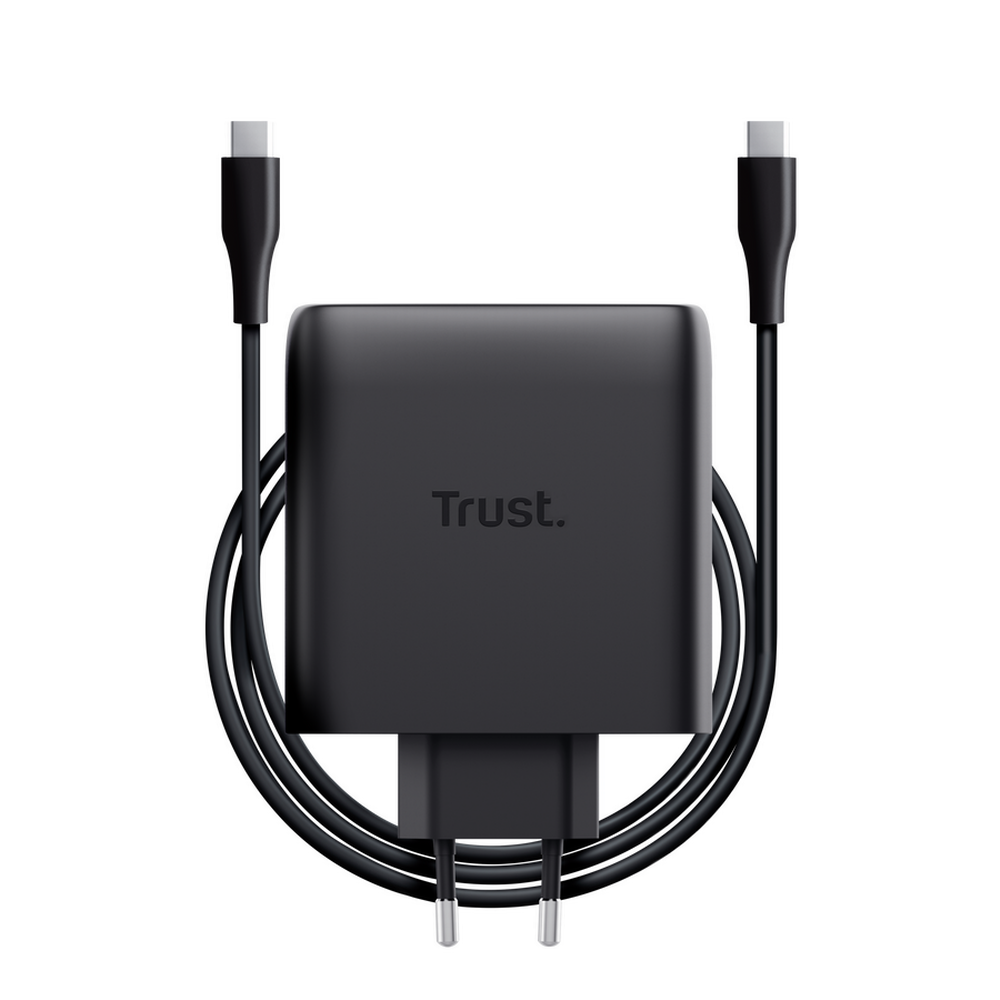 100W Trust Maxo 2x USB-C PPS PD hleðslutæki með USB-C kapli, svartur - image 10 [d126746bd1]