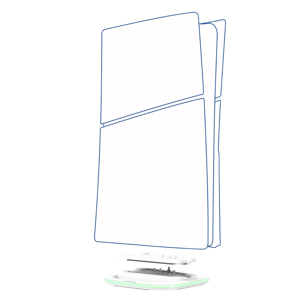 Trust GXT229 lóðréttur LED standur fyrir PlayStation 5 Slim & Pro, hvítur - image 6 [2a1ba53ba5]