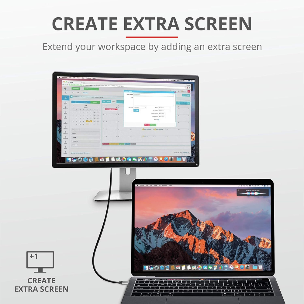 Trust Calyx USB-C í HDMI kapall, hann/hann, 1,8 metrar - image 6 [6f9c0d795d]