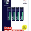 Trust endurhlaðanlegar USB-C AA rafhlöður, 4stk - image 10 [b8b264236d]