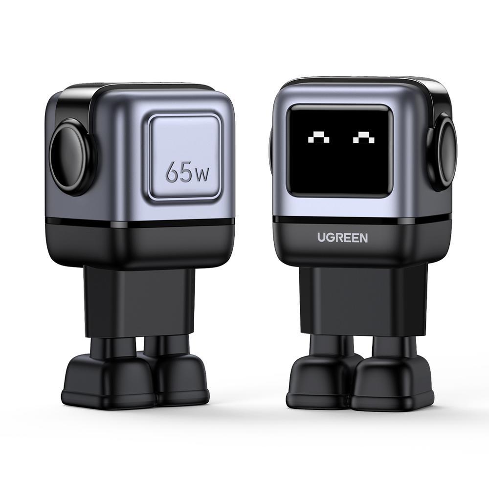 65W UGREEN Uno 2x USB-C, 1x USB-A PPS PD QC GaN hleðslutæki, svart - image 2 [ed97be5488]