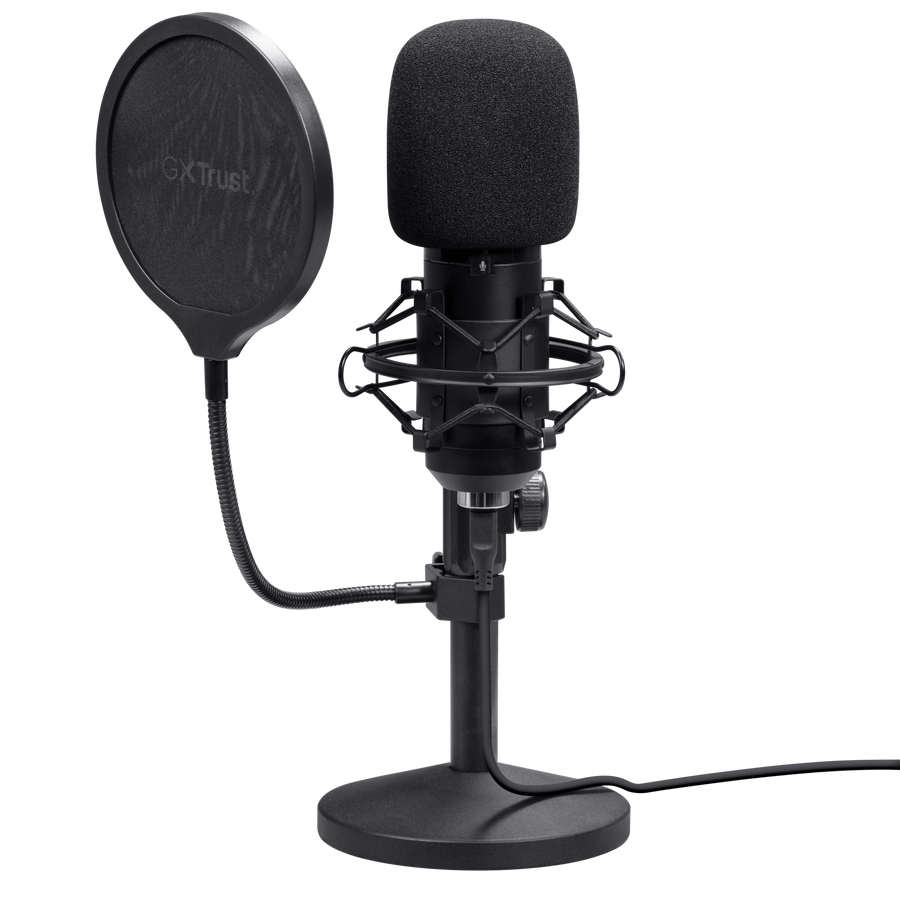 Trust GXT 269 EMITA II Streaming USB hljóðnemi á standi, svartur - image 5 [e9c48e716a]