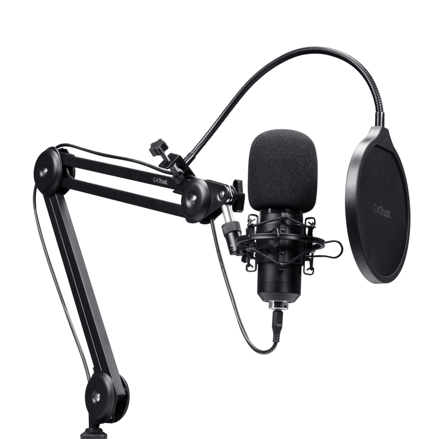 Trust GXT 270 EMITA+ II Streaming USB hljóðnemi með armi, svartur - image 3 [9d5366b654]