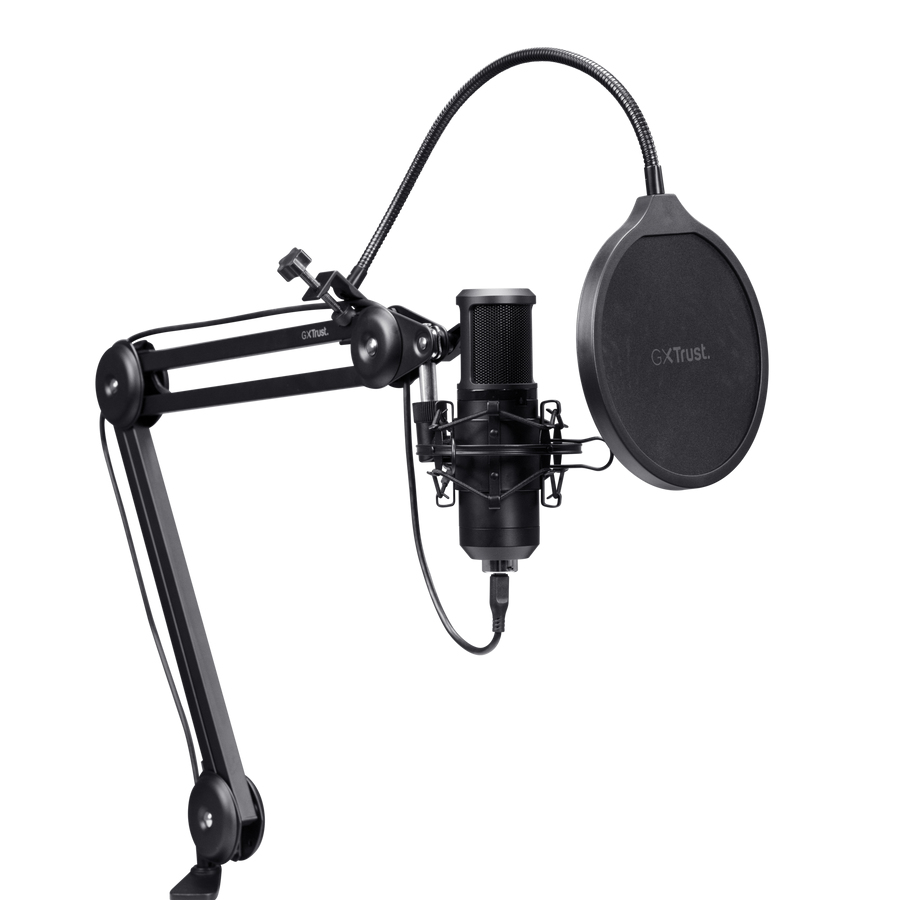 Trust GXT 270 EMITA+ II Streaming USB hljóðnemi með armi, svartur - image 5 [42b2b6d54d]
