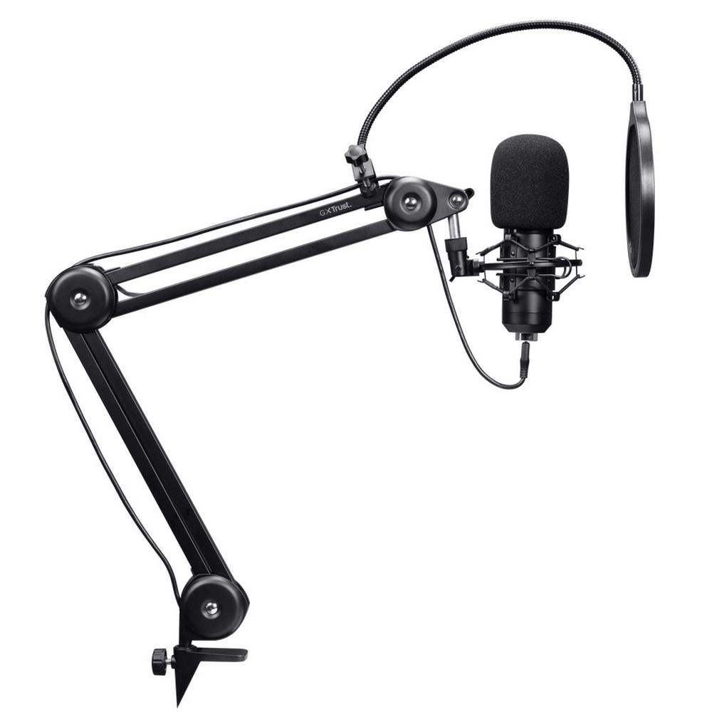 Trust GXT 270 EMITA+ II Streaming USB hljóðnemi með armi, svartur - image 10 [9f0e6c0252]