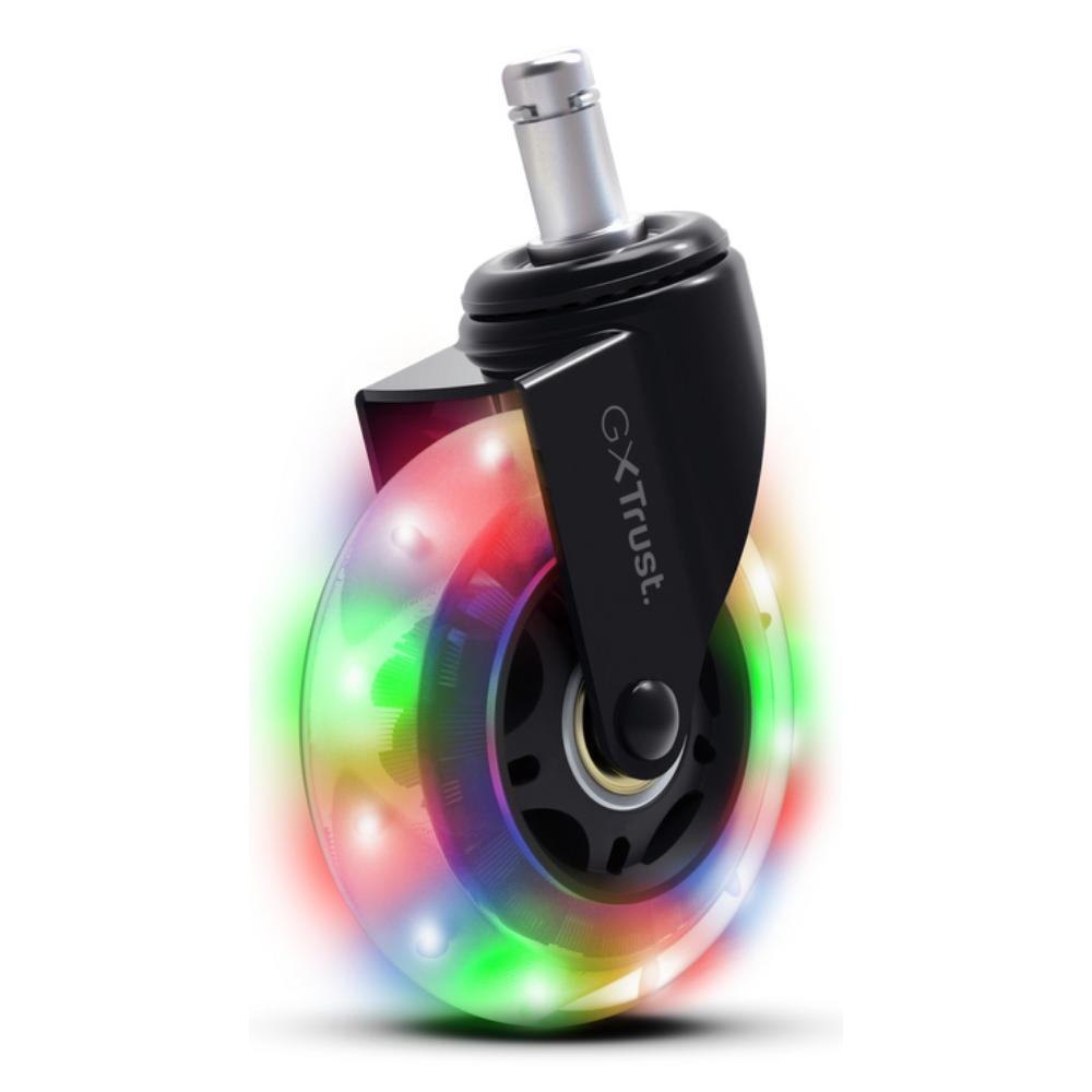 Trust GXT 701 RGB gelhjól undir leikjastóla, glær - image 2 [6e6e852892]