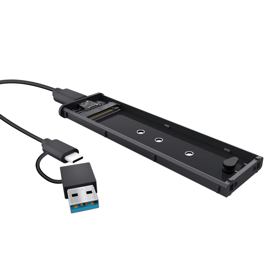 Trust 80mm M.2 SSD hýsing, USB-C, Key M, Svört - image 5 [e43e8f1783]