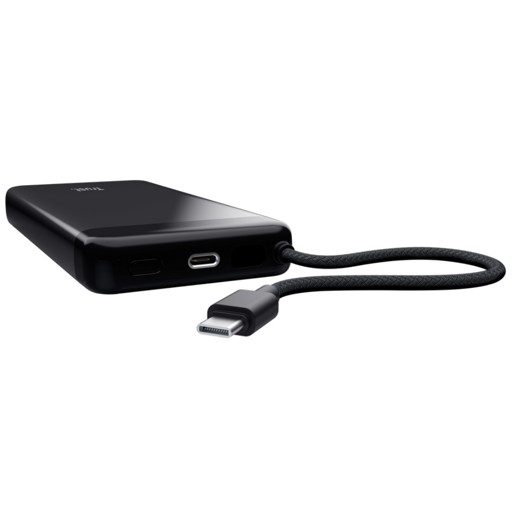 Trust Fiera 20.000mAh 20W USB-C ferðarafhlaða með USB-C snúru og LED skjá, svört - image 4 [3f2a206e9c]