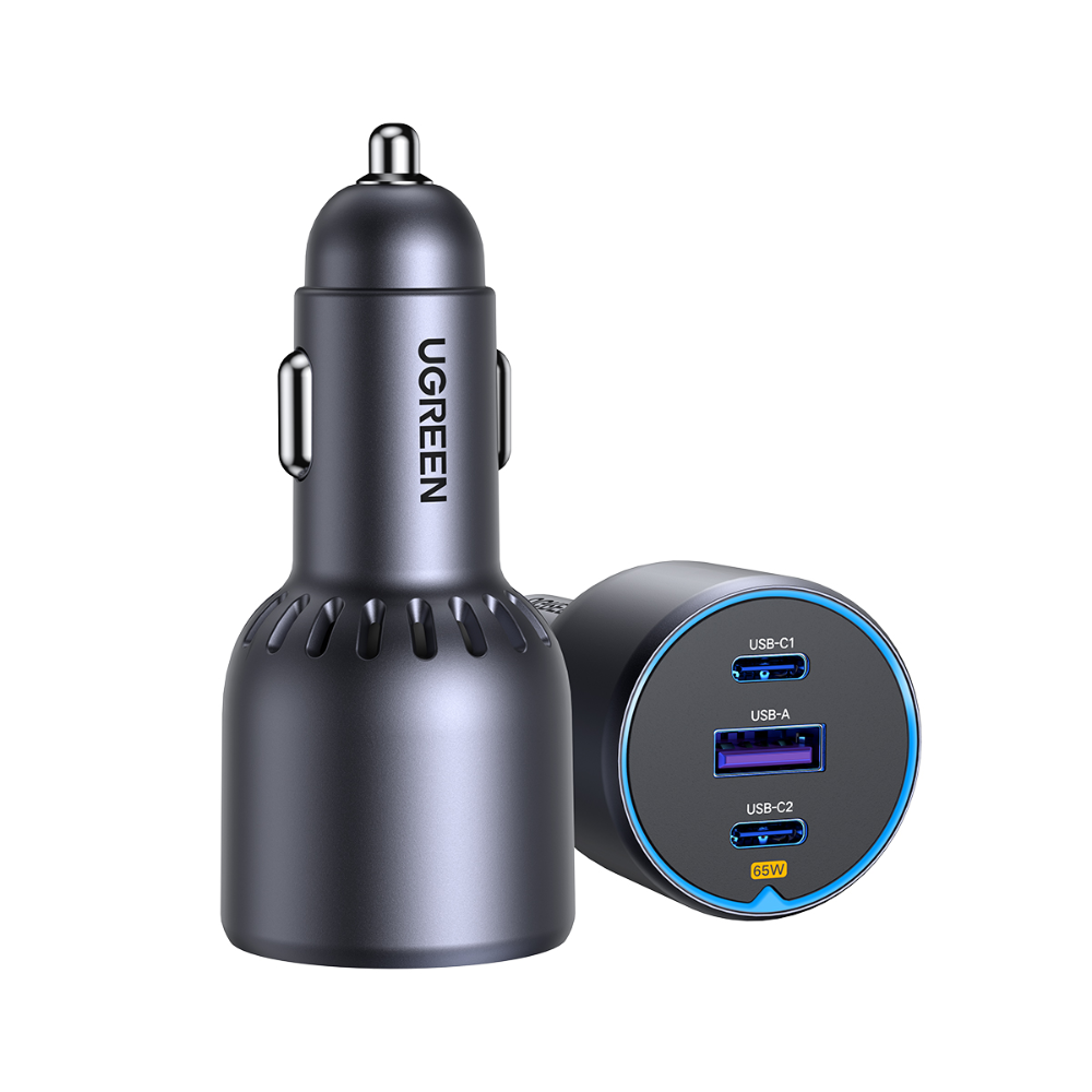 75W UGREEN 2x USB-C, 1x USB-A PPS PD QC hleðslutæki í bíl - image 2 [de06cb3fe3]