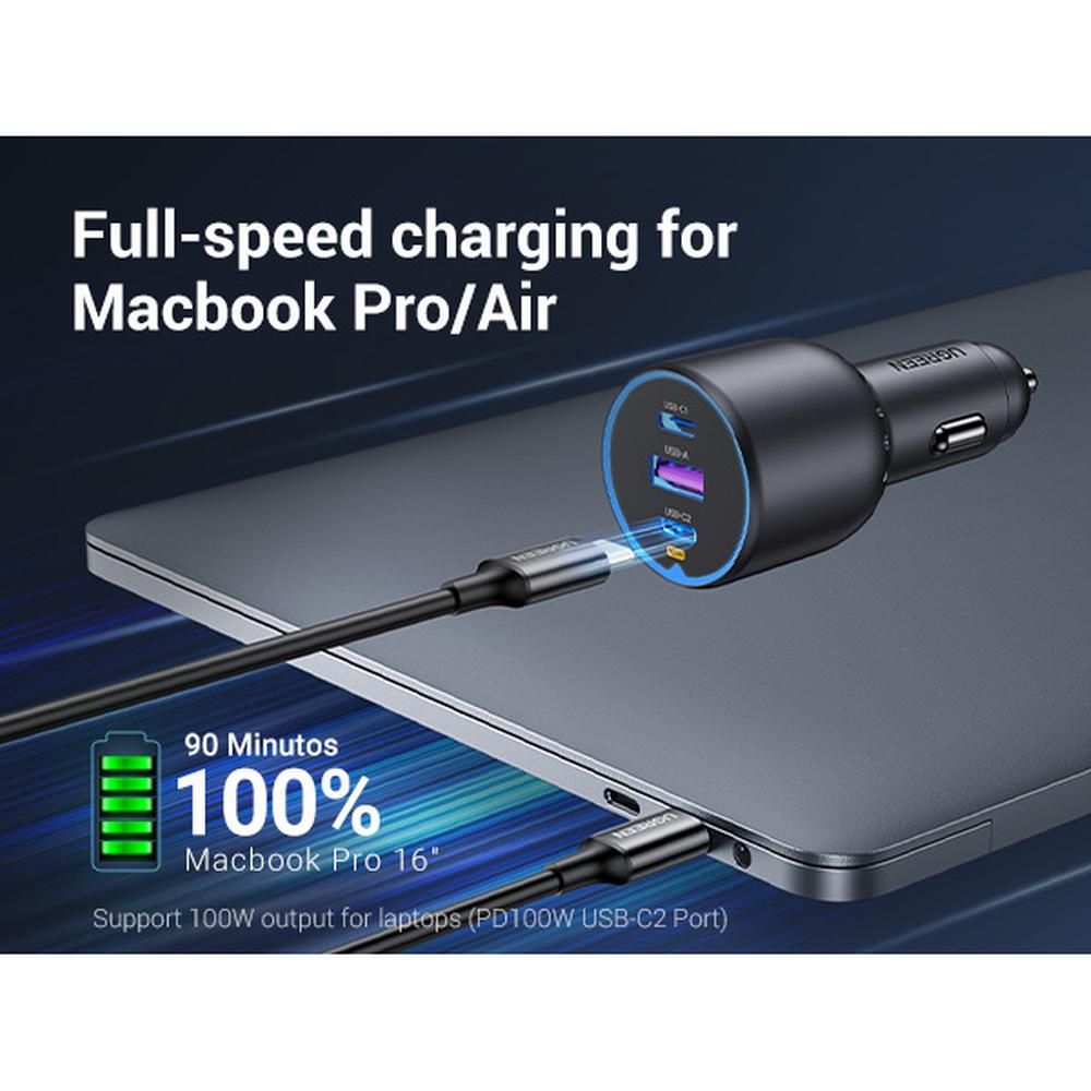130W UGREEN 2x USB-C, 1x USB-A PPS PD QC hleðslutæki í bíl - image 19 [e41e28c2cd]