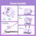 65W UGREEN Uno 2x USB-C, 1x USB-A PPS PD QC GaN hleðslutæki, fjólublátt - image 15 [a8dada7533]