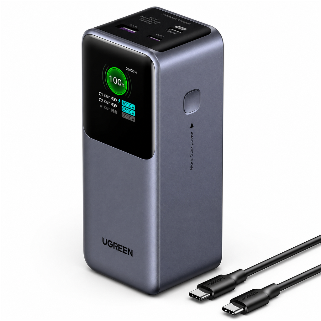 UGREEN 20.000mAh ferðarafhlaða, PD 130W, með upplýsingaskjá - image 2 [f375cc4e88]