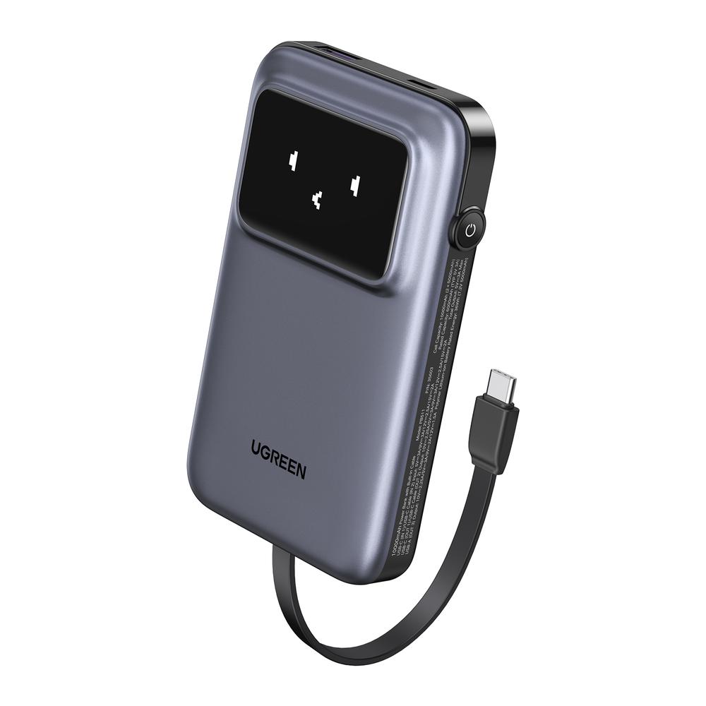 UGREEN Uno 10.000mAh ferðarafhlaða, PD 30W, með innb. kapli - image 2 [ab3d5cb08a]