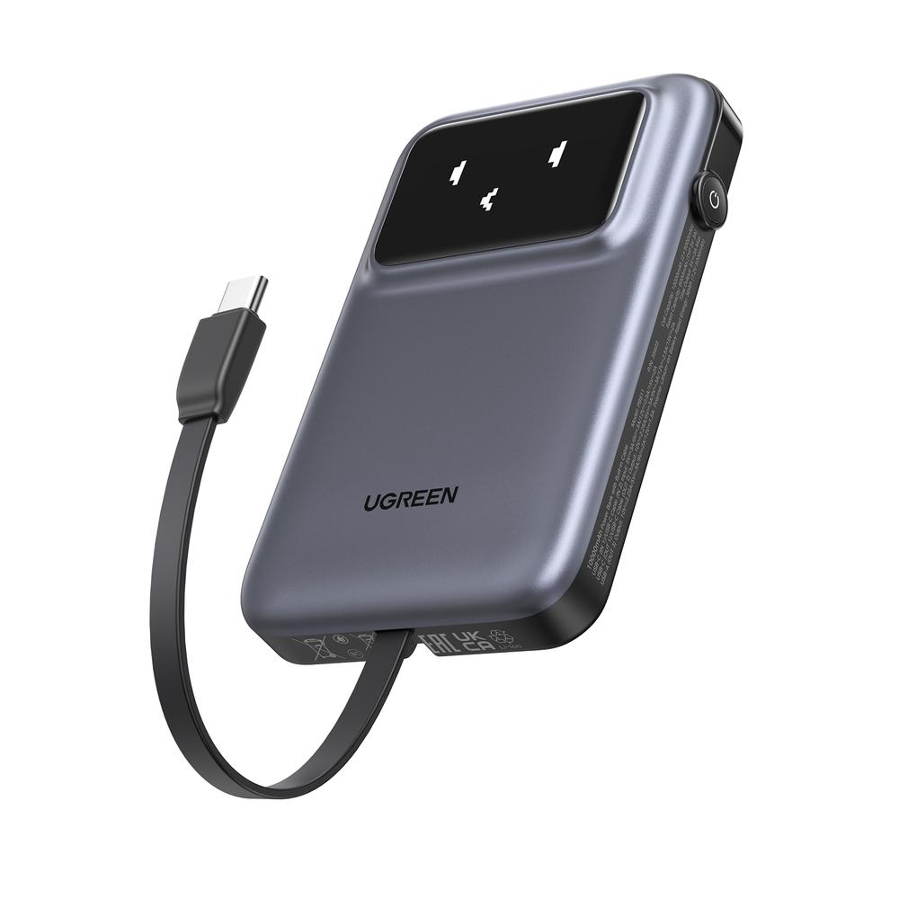 UGREEN Uno 10.000mAh ferðarafhlaða, PD 30W, með innb. kapli - image 4 [7317c67018]