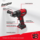 Energizer 20V Höggborvél 13mm með kolalausum mótor, grip handfang, án rafhlöðu - image 2 [239a1b72a2]