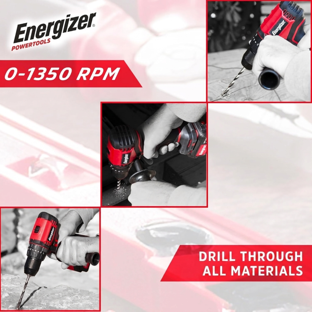Energizer 20V Höggborvél 13mm með kolalausum mótor, grip handfang, án rafhlöðu - image 4 [8e33296e96]