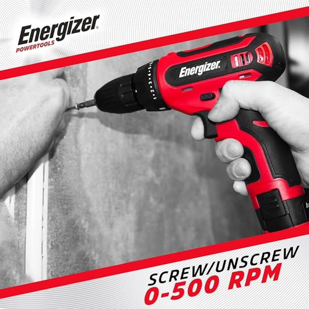 Energizer 12V þráðlaus skrúfvél/borvél með 12V hleðslurafhlöðu, USB-C - image 5 [9476f541b3]