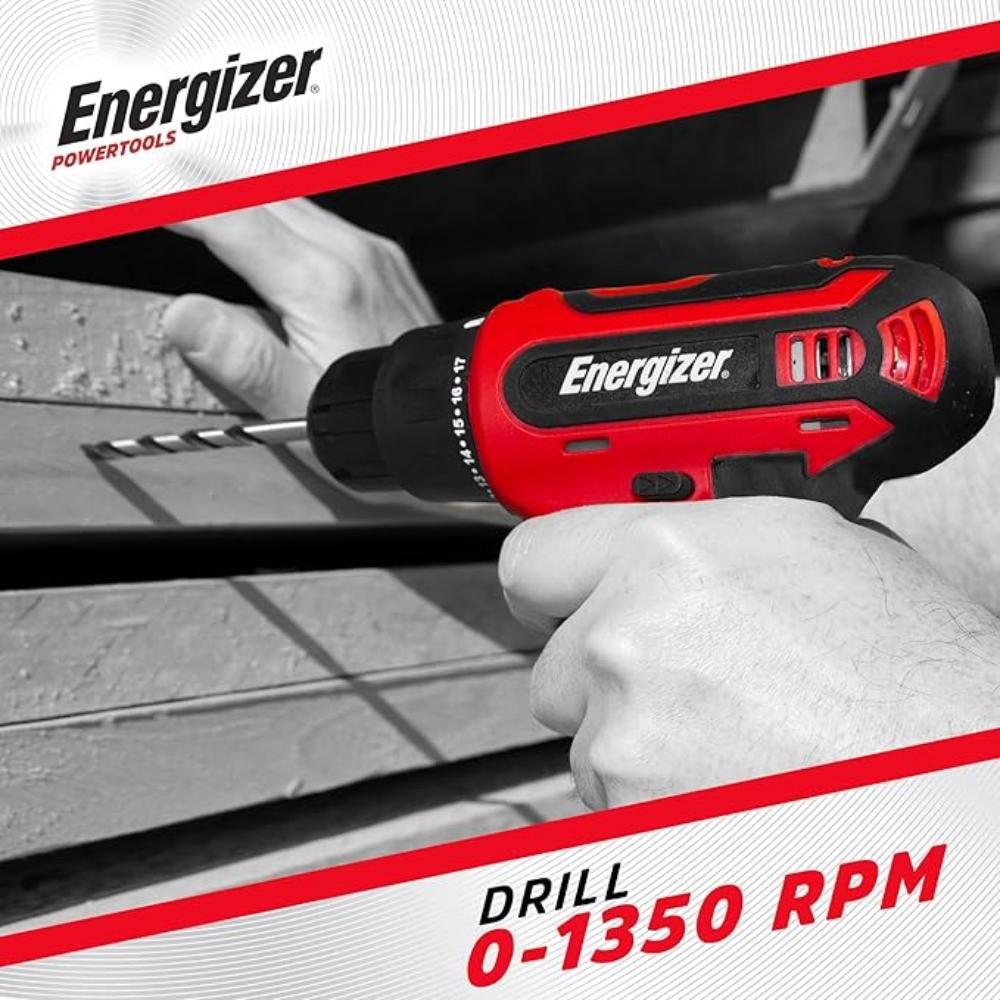 Energizer 12V þráðlaus skrúfvél/borvél með 12V hleðslurafhlöðu, USB-C - image 6 [348dace168]