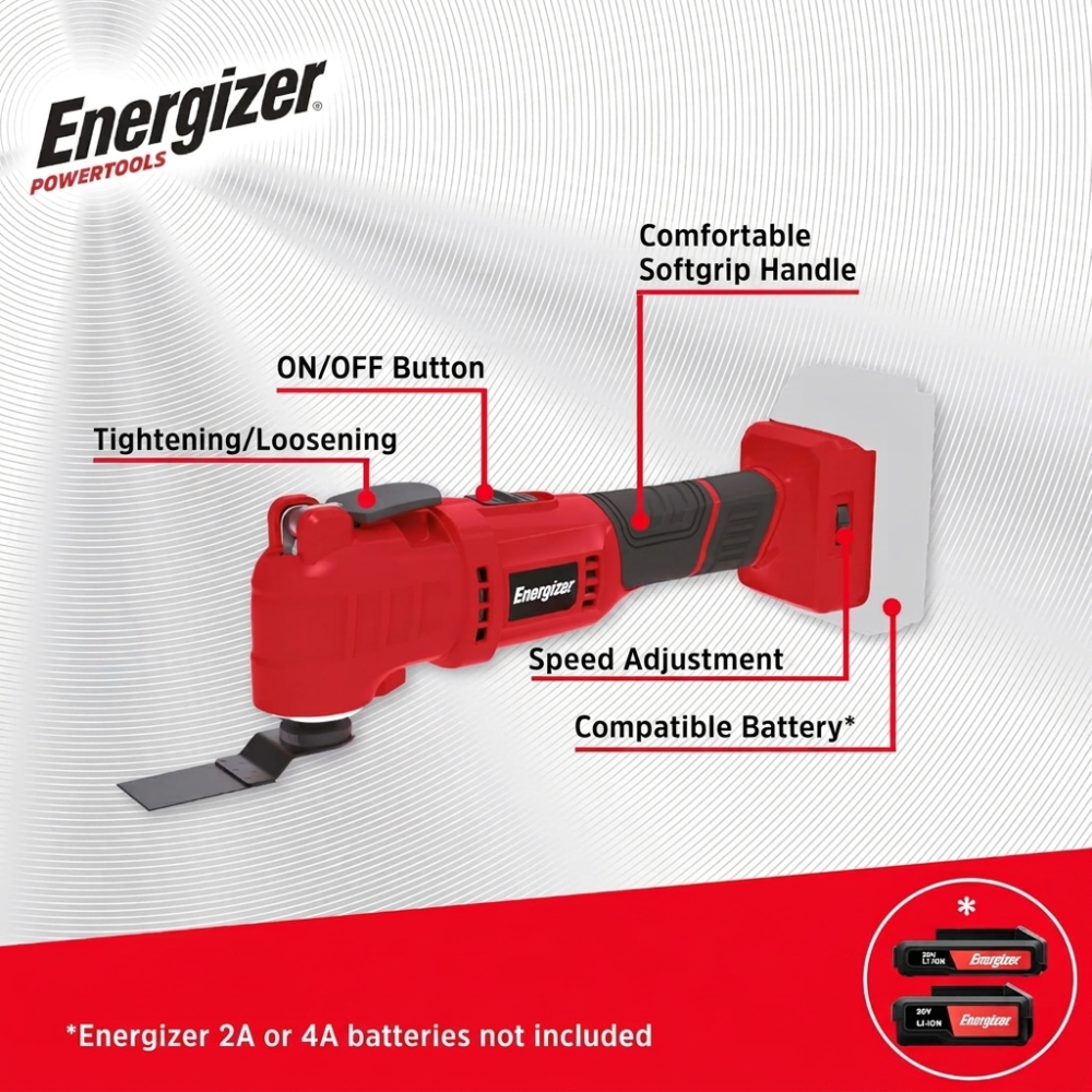 Energizer 20V þráðlaus fjölnotavél, án rafhlöðu - image 2 [3a1a3cc8b3]