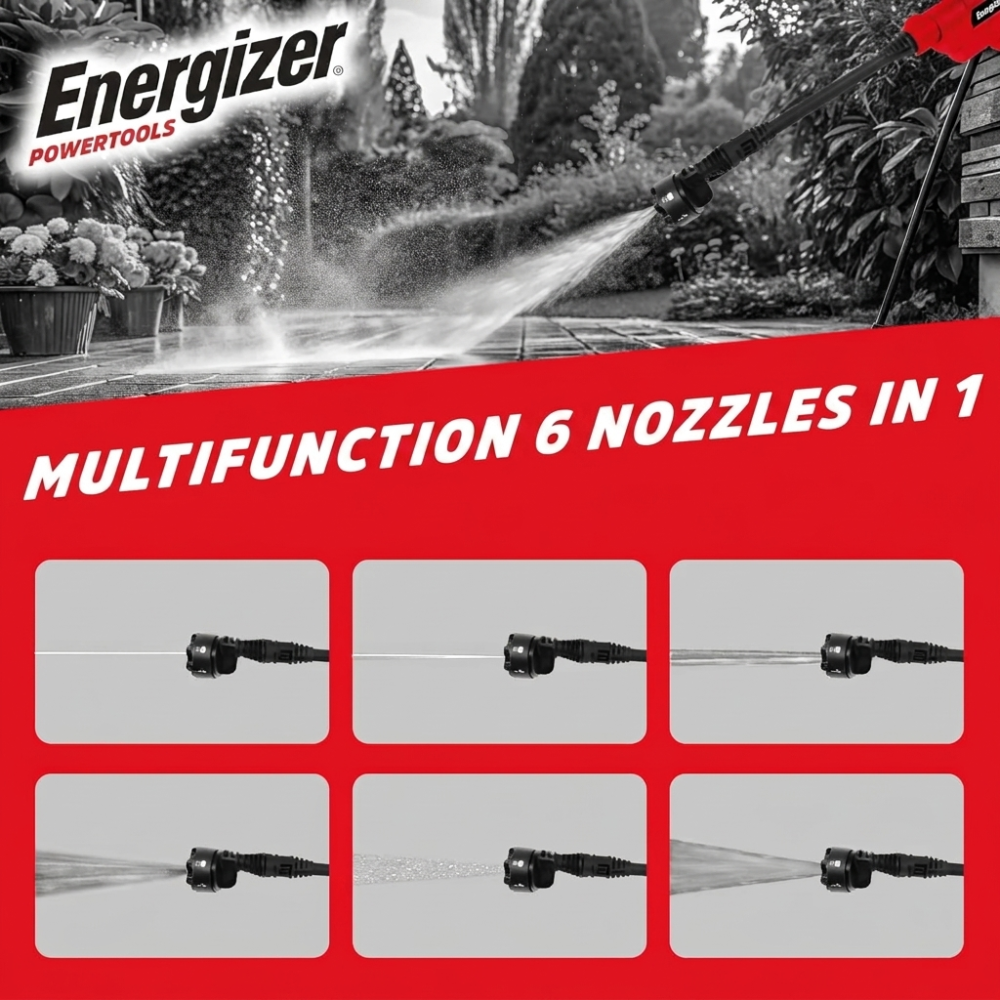 Energizer þráðlaus rafmagns háþrýstisdæla, 20V, án rafhlöðu - image 4 [259b84618e]
