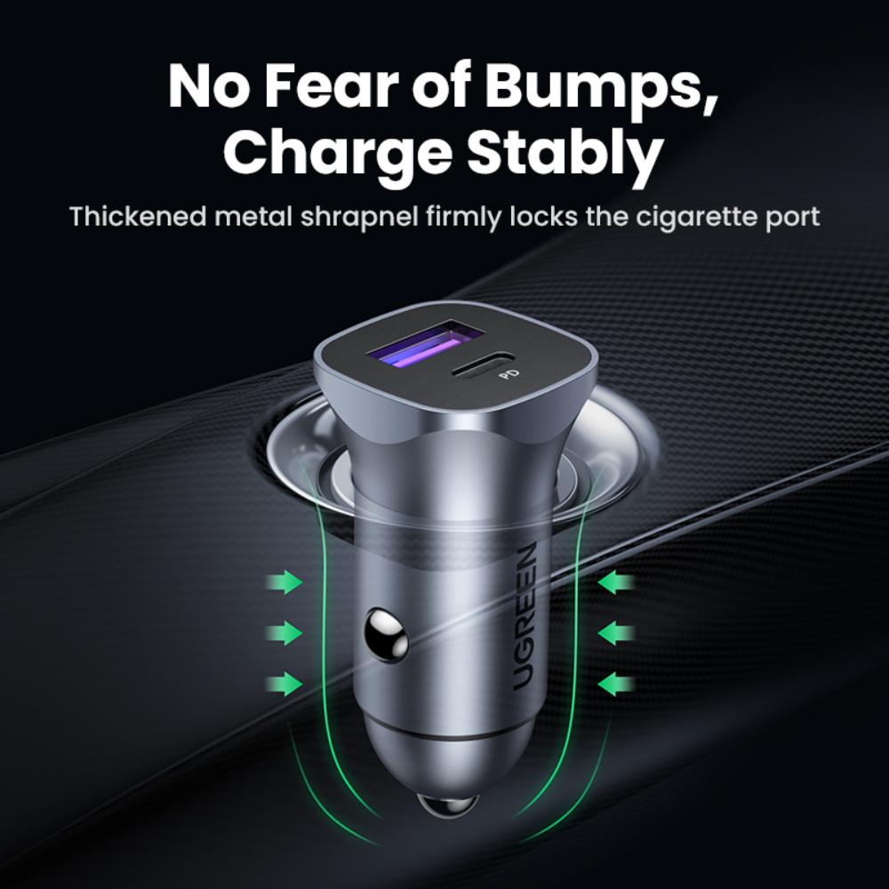 30W UGREEN 1x USB-C, 1x USB-A PD hleðslutæki í bíl - image 9 [c3aef2c969]