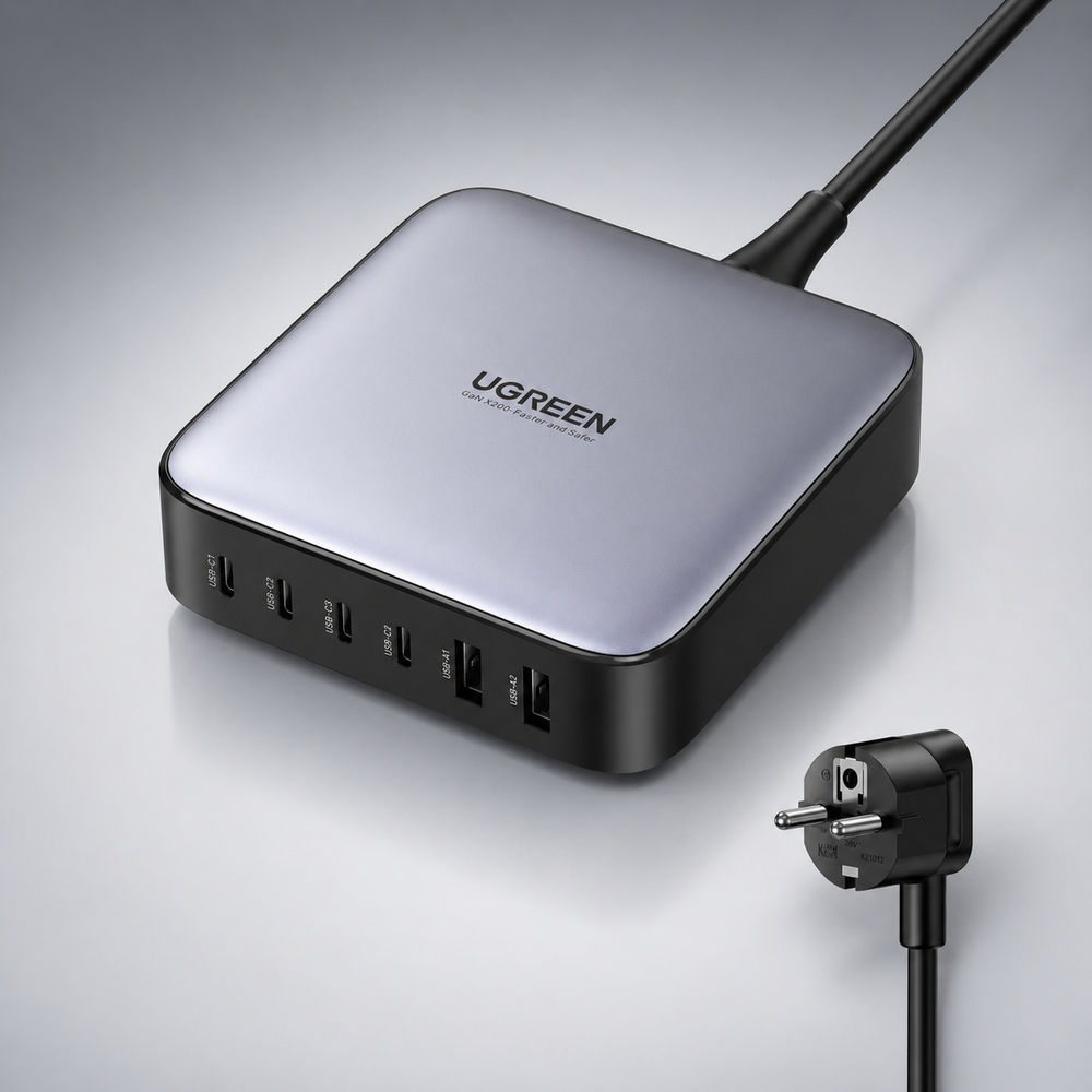 200W UGREEN Desktop 4x USB-C, 2x USB-A PPS PD QC GaN II hleðslutæki - image 4 [f3fc39afa3]