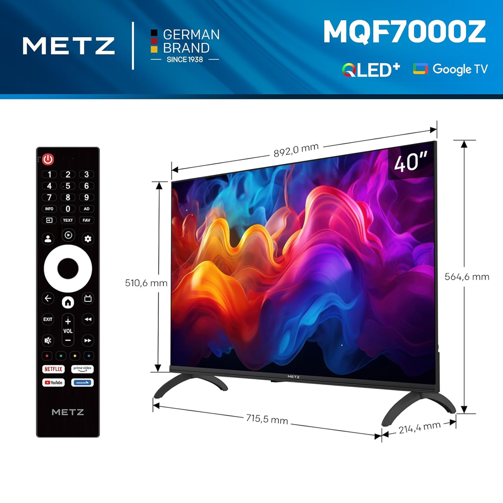 Metz 40" QLED+ FHD HDR10 Dolby Audio Google TV snjallsjónvarp - image 5 [b34d2a86ba]