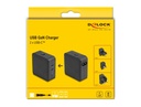 65W Delock 2x USB-C PD EU/UK/US breytikló og hleðslutæki - image 7 [50639601a0]