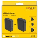 145W Delock 3x USB-C, 1x USB-A PD GaN EU/UK/US breytikló og hleðslutæki - image 8 [bcf4383681]