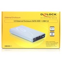 Delock 3.5'' SATA í USB3 álhýsing, silfur - image 2 [087a21327a]