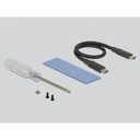 Delock 80mm M.2 hýsing, USB-C, Key M, Svört - image 4 [1a3f95178f]