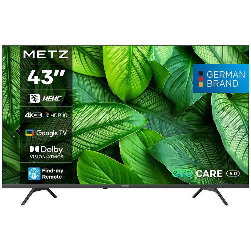 Metz 43" DLED 4K HDR10 Dolby Audio Google TV snjallsjónvarp - image 2 [de0072e091]