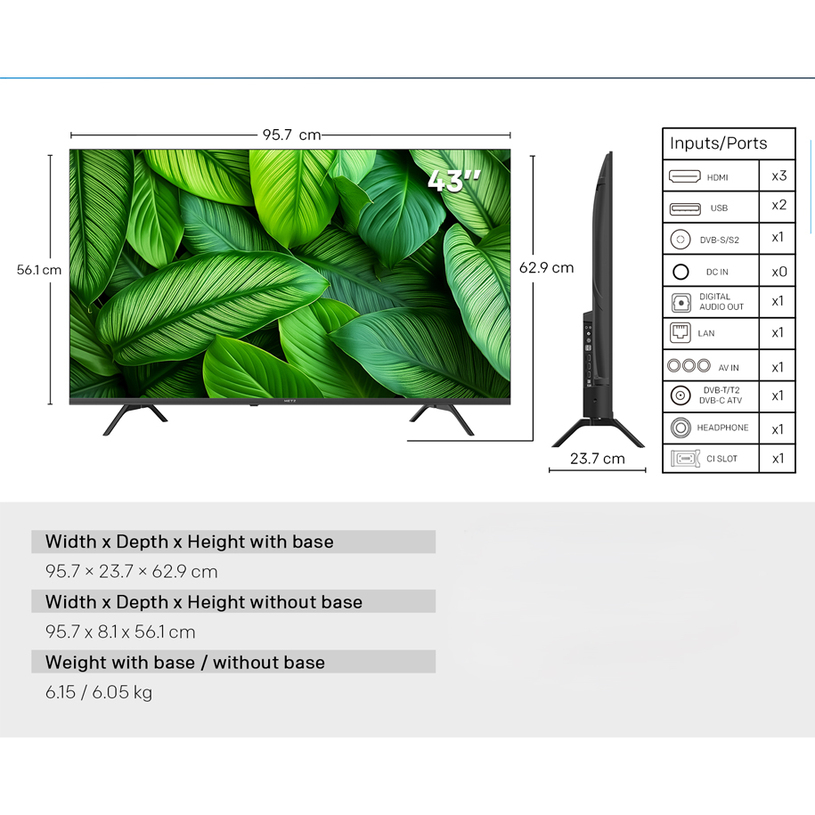 Metz 43" DLED 4K HDR10 Dolby Audio Google TV snjallsjónvarp - image 17 [7cbfa7fde9]