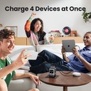 100W UGREEN Uno 3x USB-C, 1x USB-A PPS PD QC GaN hleðslutæki, svart - image 6 [58735b4a72]