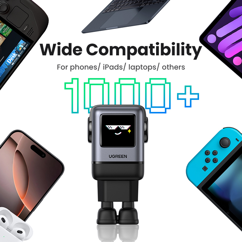 100W UGREEN Uno 3x USB-C, 1x USB-A PPS PD QC GaN hleðslutæki, svart - image 9 [154b683c31]