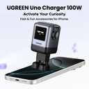 100W UGREEN Uno 3x USB-C, 1x USB-A PPS PD QC GaN hleðslutæki, svart - image 17 [2253ebe683]