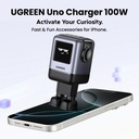 100W UGREEN Uno 3x USB-C, 1x USB-A PPS PD QC GaN hleðslutæki, svart - image 18 [f4f70435a6]
