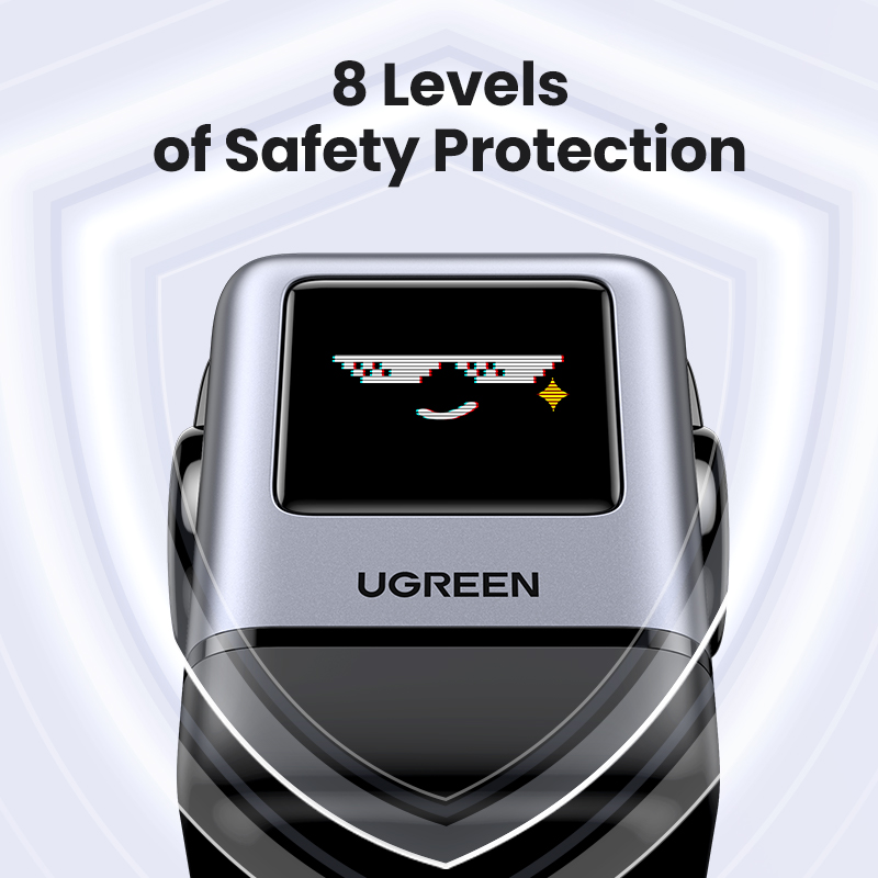 100W UGREEN Uno 3x USB-C, 1x USB-A PPS PD QC GaN hleðslutæki, svart - image 19 [b7586467bc]