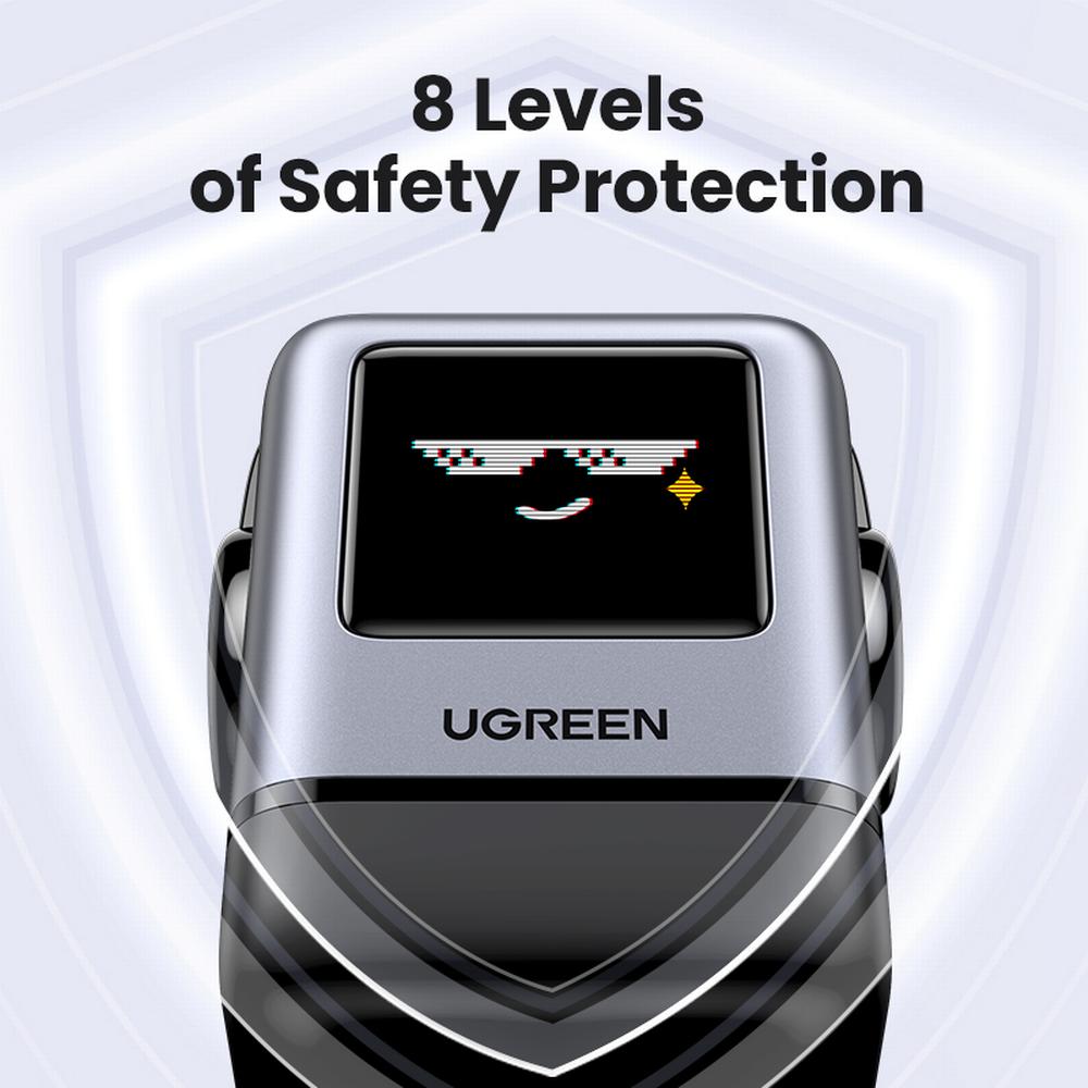 100W UGREEN Uno 3x USB-C, 1x USB-A PPS PD QC GaN hleðslutæki, svart - image 20 [075868fdfb]