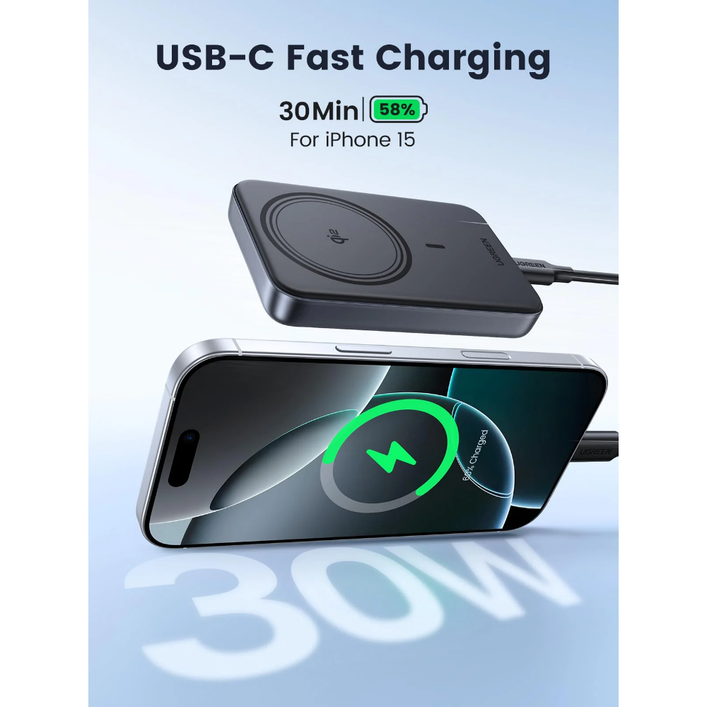UGREEN 10.000mAh 30W Qi2, MagSafe 15W, ferðarafhlaða - image 12 [05ed767260]