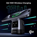 15W UGREEN Uno Qi2 MagSafe þráðlaust 2-in-1 helðslutæki, svart - image 9 [5083781b96]