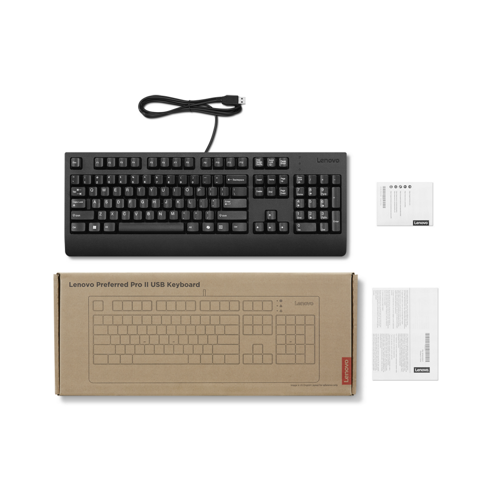 Lenovo Preferred Pro II USB tengt lyklaborð með íslenskum stöfum og Copilot hnappa - image 3 [301aaf76c5]