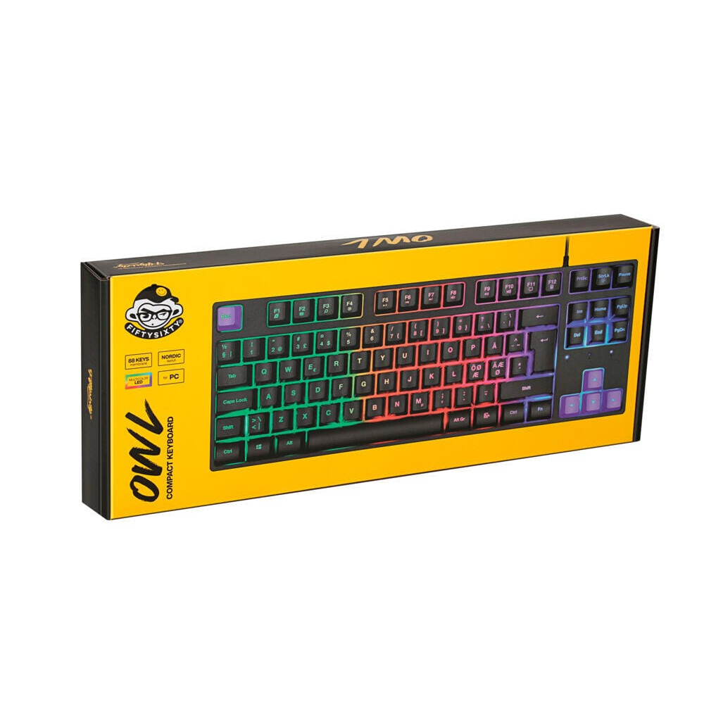 FiftySixty Owl TKL RGB leikjalyklaborð, svart - image 3 [823d1fd8de]