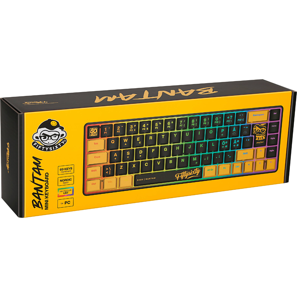 FiftySixty Bantam Mini RGB leikjalyklaborð, svart - image 2 [6f4060ffab]