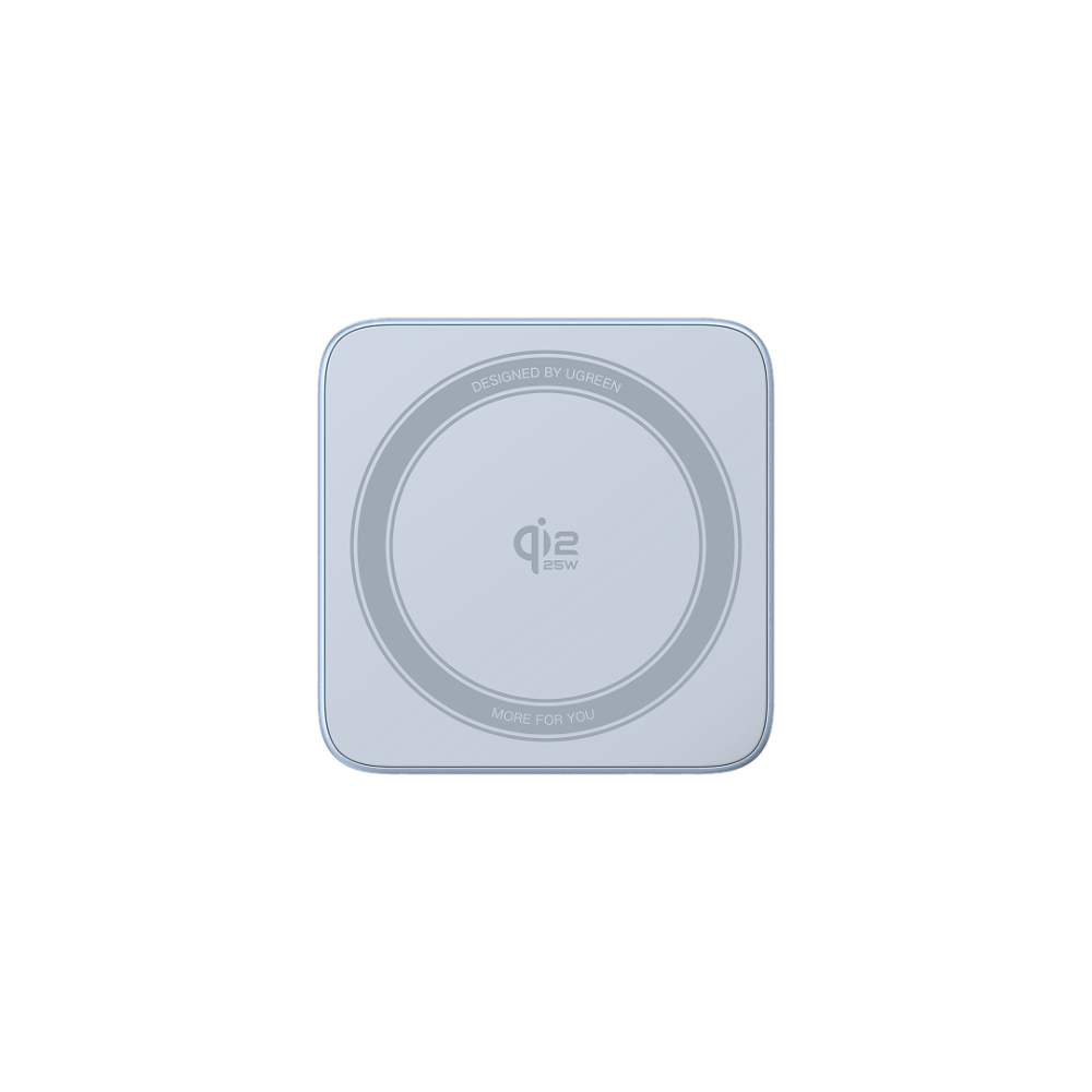 25W UGREEN MagFlow Qi2.2 þráðlaust 2-in-1 hleðslutæki, grátt - image 5 [1c44601b6e]