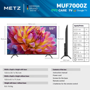 Metz 55" DLED 4K HDR10 Dolby Audio Google TV snjallsjónvarp - image 17 [100b6a0fa6]