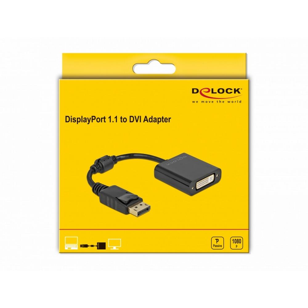 Delock DisplayPort í DVI breytistykki, hann/hún, 15cm - image 4 [a32ce3d5e4]